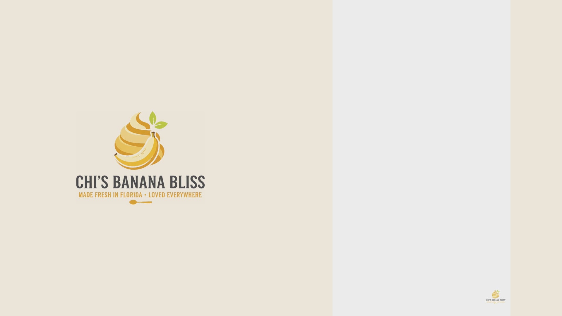 Load video: Chi (aka Miss Bliss) in a yellow blouse and Chi's Banana Bliss apron, smiling in a white kitchen behind a gold tray of banana pudding cups topped with cookies and banana slices.